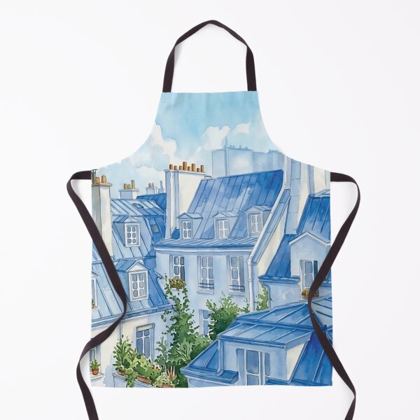Item preview, Mediterranean Blue Rooftops Watercolor designed and sold by Islabonita..