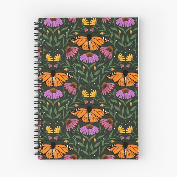 Item preview, Monarch Butterfly Garden Pattern (Dark Green) designed and sold by Wisteria Creative Co..