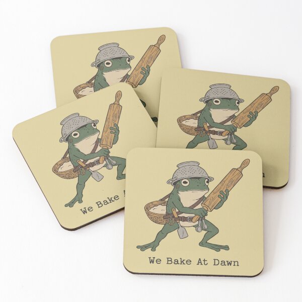 Item preview, Frog Baker We Bake At Dawn Colander Rolling Pin designed and sold by d247.