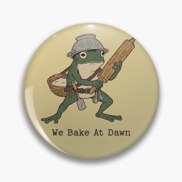 Item preview, Frog Baker We Bake At Dawn Colander Rolling Pin designed and sold by d247.