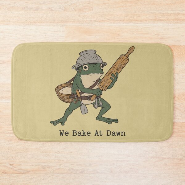 Item preview, Frog Baker We Bake At Dawn Colander Rolling Pin designed and sold by d247.