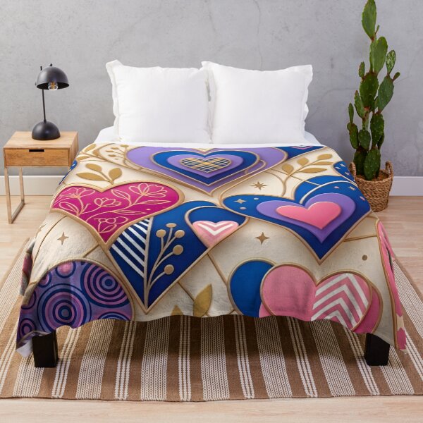 Item preview, Elegant Layered Hearts in Blue & Pink designed and sold by Good Vibes .