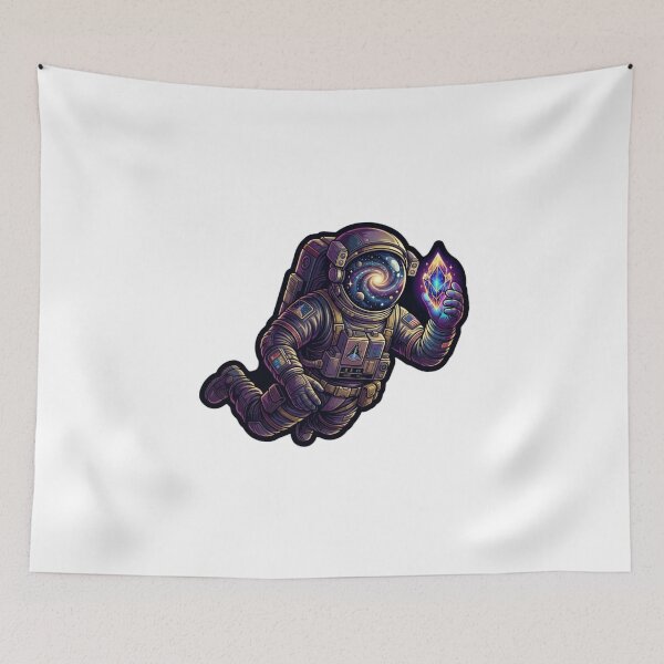 Item preview, Cosmic Astronaut Galaxy Space Art designed and sold by JeevanStickers.