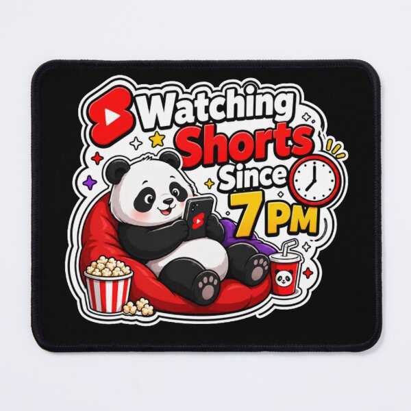Item preview, Watching Shorts Since 7 PM Panda Sticker designed and sold by PixoNest.