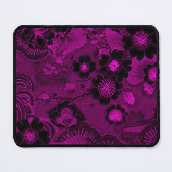 Item preview, Magenta Dark Floral Wall Art – Gothic Botanical Print designed and sold by BatNature.