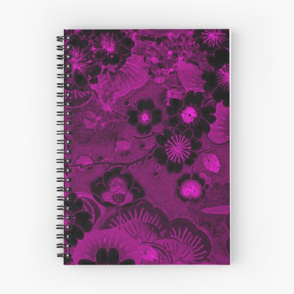 Artikelvorschau, Wandbild mit dunklem Magenta-Blumenmuster – Gotischer Pflanzendruck entworfen und verkauft von BatNature.