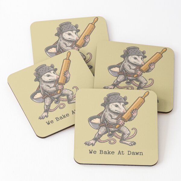 Item preview, We Bake At Dawn Opossum Baker Funny Chef designed and sold by d247.
