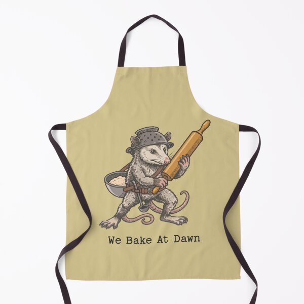 Item preview, We Bake At Dawn Opossum Baker Funny Chef designed and sold by d247.