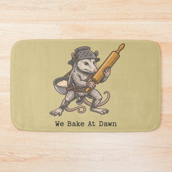 Item preview, We Bake At Dawn Opossum Baker Funny Chef designed and sold by d247.