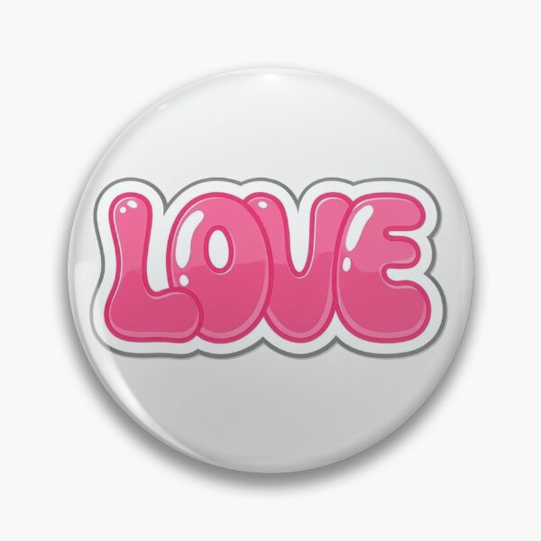 Item preview, Shiny Pink Love Bubble Word Sticker designed and sold by mryan78.