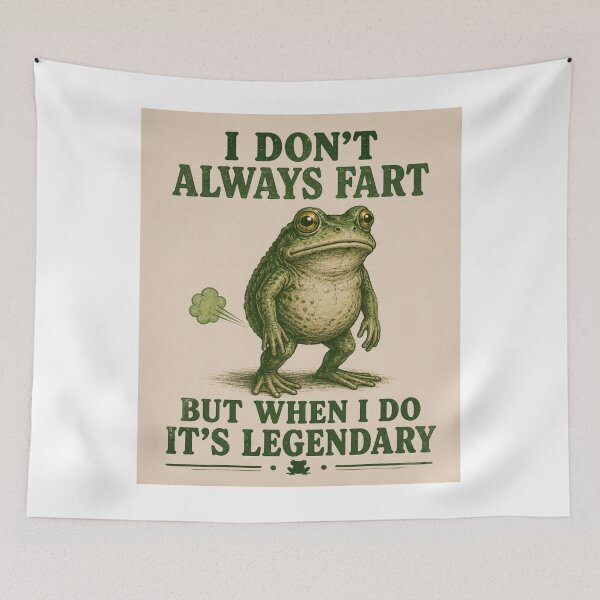 Item preview, Legendary Frog Funny Fart Humor Art designed and sold by riki2365.
