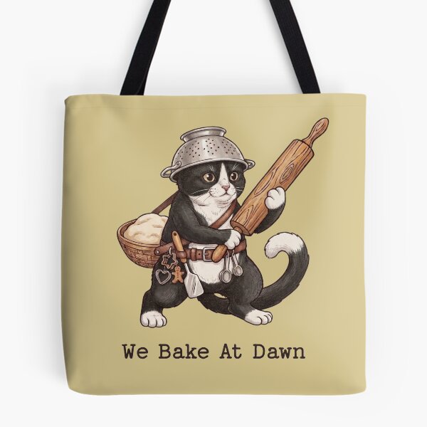 Item preview, We Bake At Dawn Funny Cat Baker Warrior designed and sold by d247.