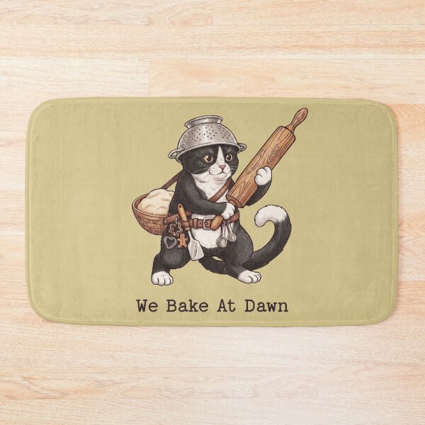 Item preview, We Bake At Dawn Funny Cat Baker Warrior designed and sold by d247.