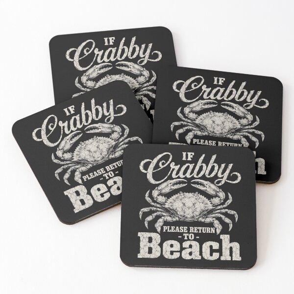 Item preview, Crabby | Funny Beach  designed and sold by Funny Vintage Stickers And T-Shirts.