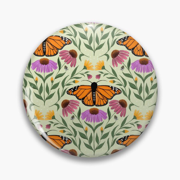 Item preview, Monarch Butterfly Garden Pattern (Light Green) designed and sold by Wisteria Creative Co..