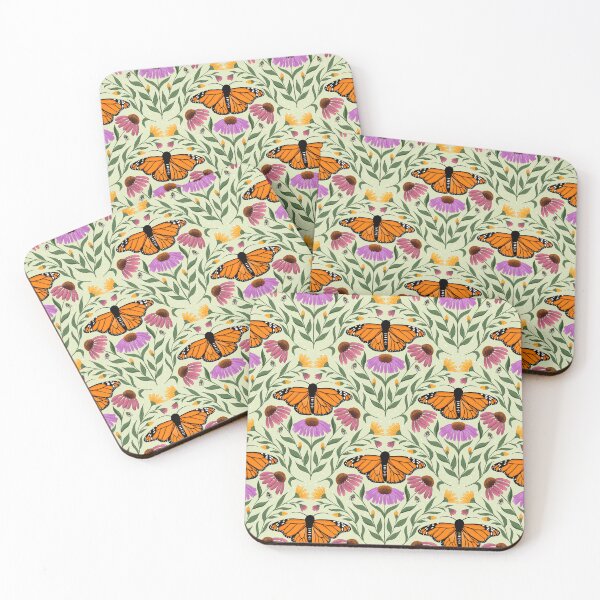 Item preview, Monarch Butterfly Garden Pattern (Light Green) designed and sold by Wisteria Creative Co..