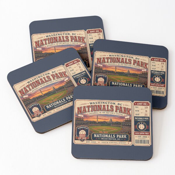 Item preview, Washington Nationals Park Vintage Baseball Ticket Art | DC Ballpark Retro Poster designed and sold by GhostDawgs.