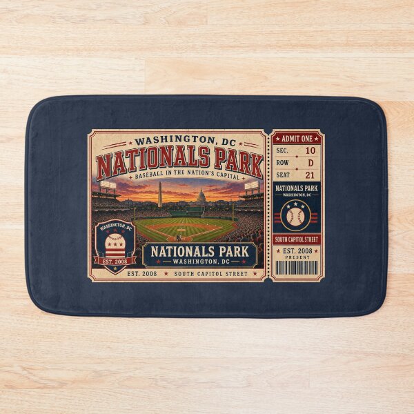 Item preview, Washington Nationals Park Vintage Baseball Ticket Art | DC Ballpark Retro Poster designed and sold by GhostDawgs.