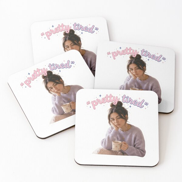 Item preview, Pretty Tired Sticker | Soft Girl Aesthetic Mood designed and sold by CutePlix.