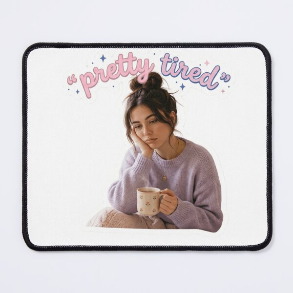 Item preview, Pretty Tired Sticker | Soft Girl Aesthetic Mood designed and sold by CutePlix.