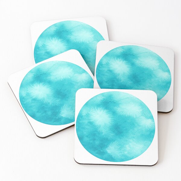 Item preview, Turquoise Watercolor Circle designed and sold by Blink Art Studio.