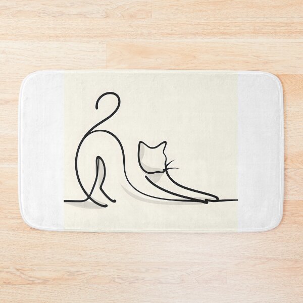 Item preview, Feline silhouettes in harmony - Simple lines designed and sold by davidromapixel.