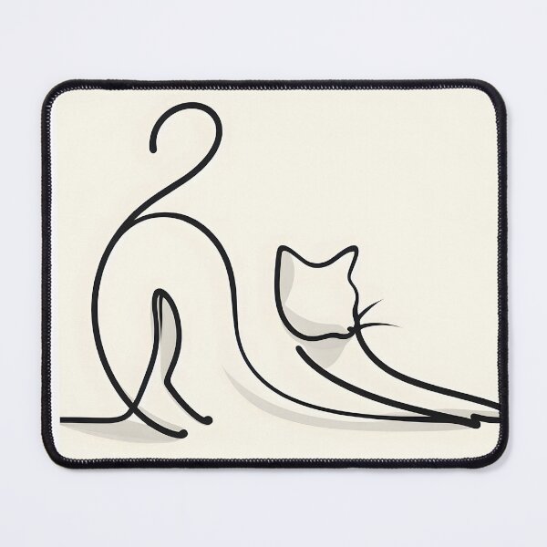 Item preview, Feline silhouettes in harmony - Simple lines designed and sold by davidromapixel.