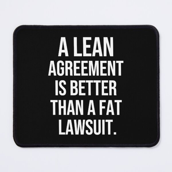 Item preview, A lean agreement is better than a fat lawsuit wise American proverbs designed and sold by Pikkalo.