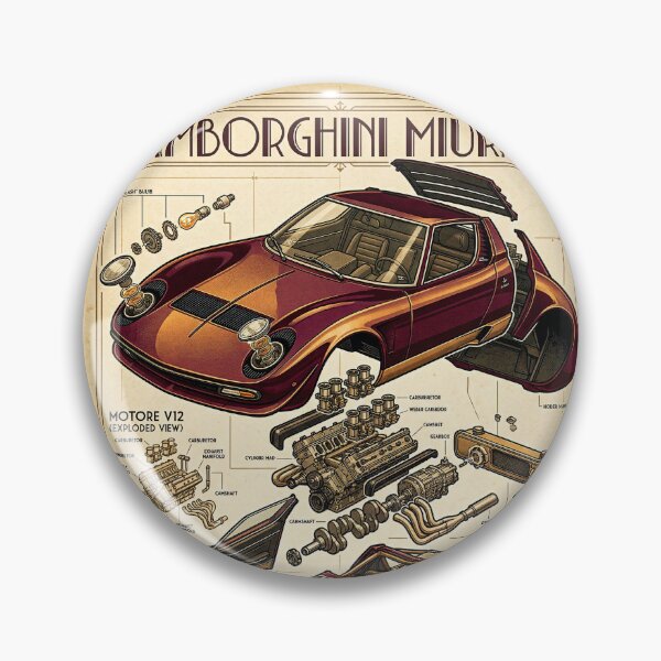 Item preview, Vintage Technical Blueprint Of Classic Italian Sports Car designed and sold by RevUpDesign.