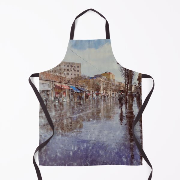 Item preview, Golden hour reflections on Jaffe Road, Jerusalem after April rain designed and sold by simplyart767.
