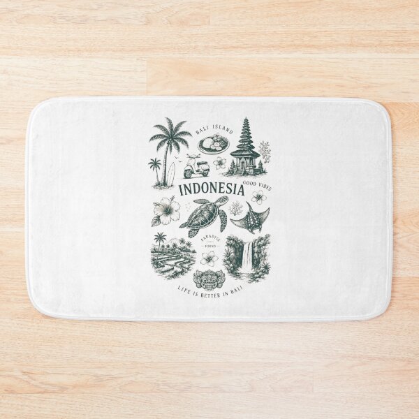 Item preview, Bali Island Indonesia Vintage Travel Sketch designed and sold by AveniaOficial.