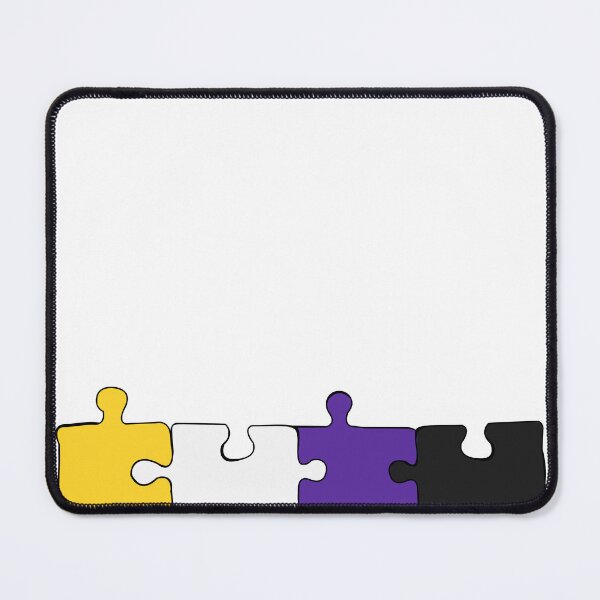 Item preview, Nonbinary Puzzle Pieces Pride Flag designed and sold by HarveyHandcraftsandDesigns.