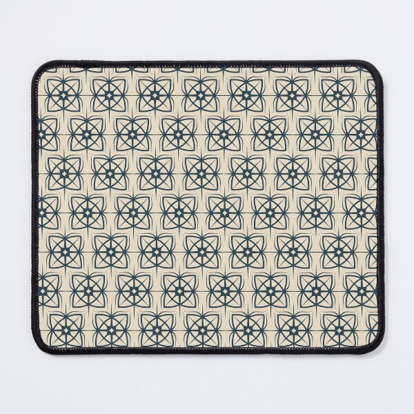 Item preview, Navy Geometric Floral Lattice Seamless Pattern designed and sold by a-mine.