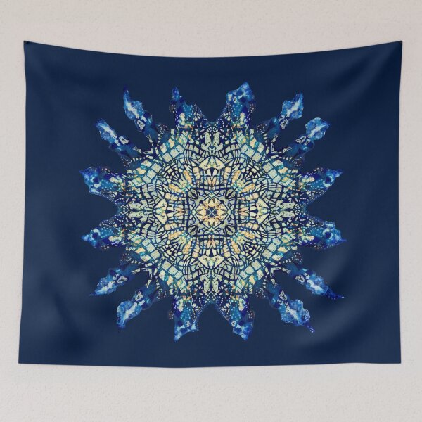 Item preview, Blue Mosaic Kaleidoscope Mandala Pattern designed and sold by Paolo-Bandal.