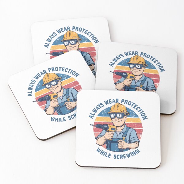 Item preview, Always wear protection while screwing! designed and sold by NicMacTees.