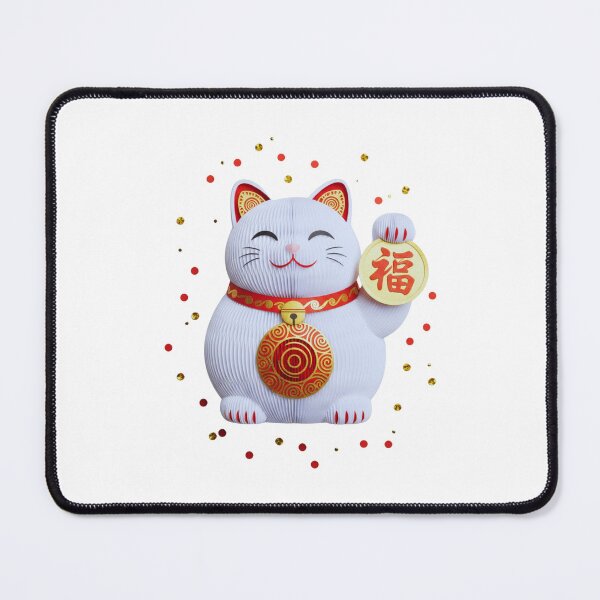 Item preview, Big White Smiley Maneki Neko Lantern designed and sold by AnimaliaStar.