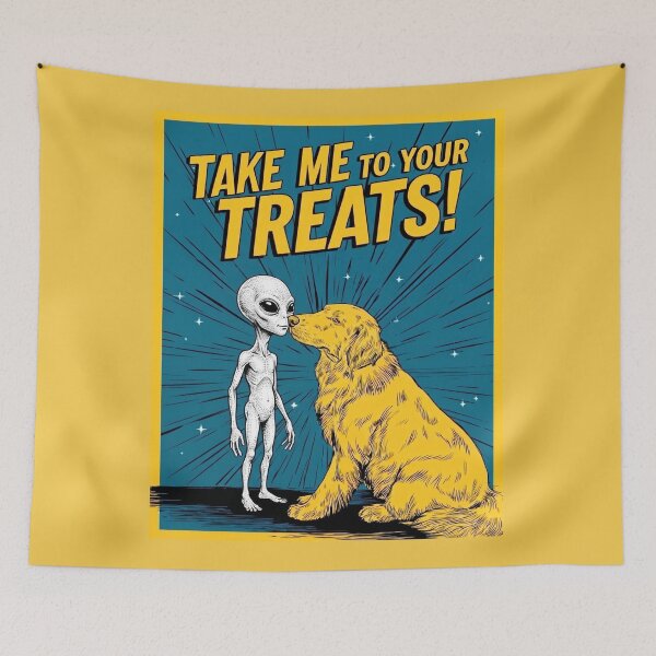 Item preview, Take Me To Your Treats Vintage Comic Art designed and sold by Cosmic Cactus.