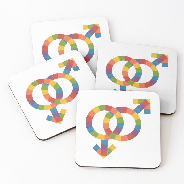 Item preview, Retro Rainbow Interlocking Double Mars Symbol designed and sold by Anne97s.