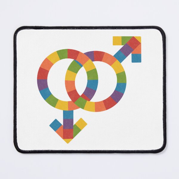 Item preview, Retro Rainbow Interlocking Double Mars Symbol designed and sold by Anne97s.