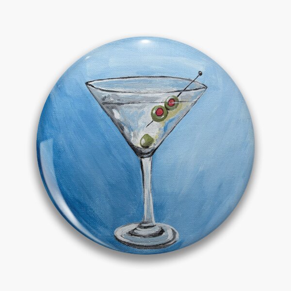 Artikelvorschau, Blauer Martini mit Oliven entworfen und verkauft von AutuminaArt.