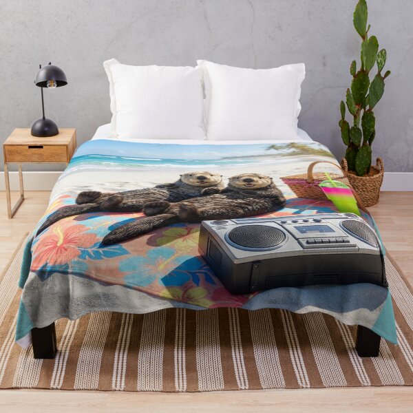 Item preview, Sea Otters Sunbathing on Beach designed and sold by Tridentulus.