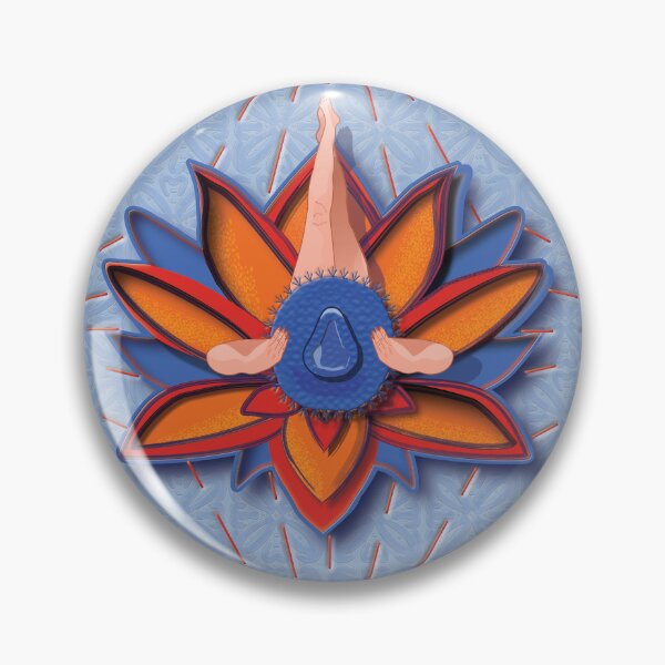 Item preview, Flora sunbathes wearing a hat on a dahlia, sky blue background designed and sold by WONDERPRINTVALLEY.