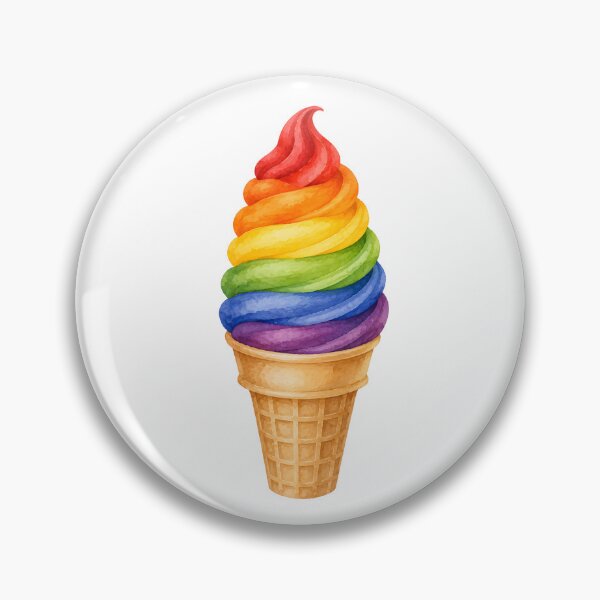 Item preview, Rainbow pride whippy ice cream designed and sold by KLflorals.