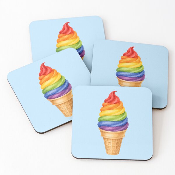 Item preview, Rainbow pride whippy ice cream designed and sold by KLflorals.