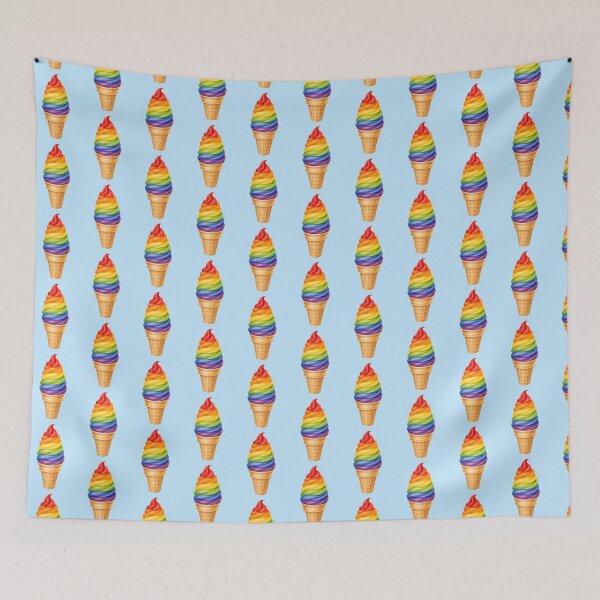 Item preview, Rainbow pride whippy ice cream designed and sold by KLflorals.