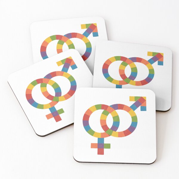 Item preview, Rainbow Interlocking Venus and Mars Symbol designed and sold by Anne97s.