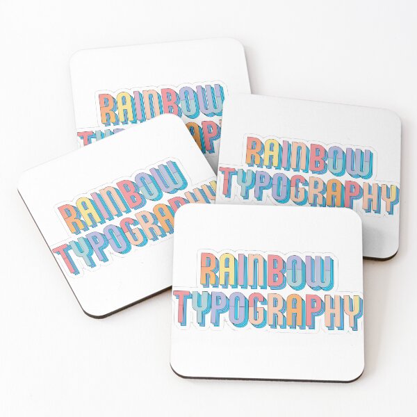 Item preview, Rainbow Typography Sticker designed and sold by inkfusionhub99.