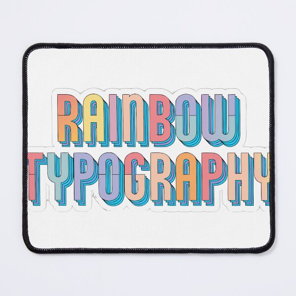 Item preview, Rainbow Typography Sticker designed and sold by inkfusionhub99.