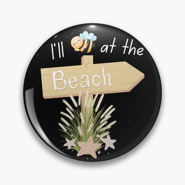 Item preview, I'll Bee at the Beach | White Ink Edition designed and sold by SunandShade.