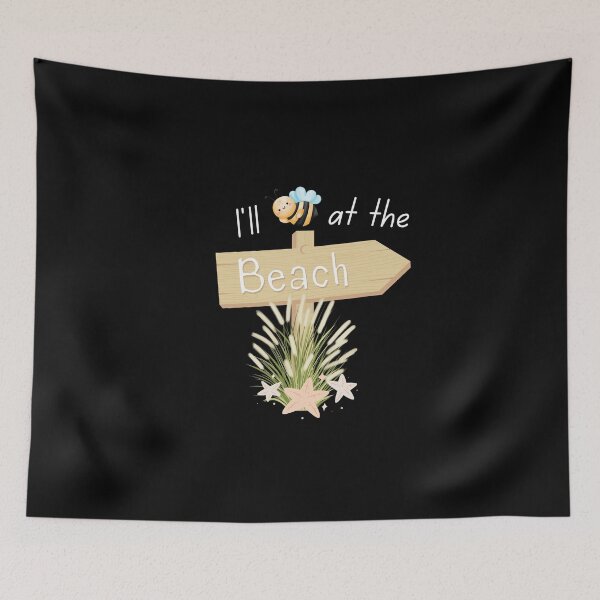 Item preview, I'll Bee at the Beach | White Ink Edition designed and sold by SunandShade.
